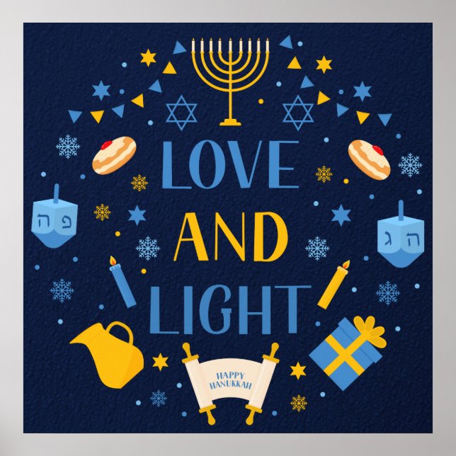 Hanukkah Love And Light Poster (Front)