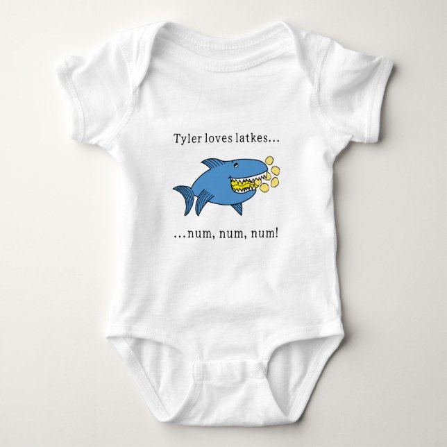 Hanukkah Love Latkes/Baby Body Jersey Baby Bodysui Bodysuit (Front)