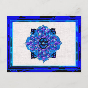 Hanukkah Mandela Holiday Postcard