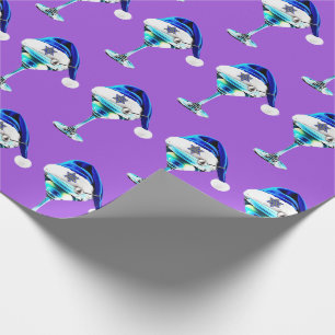 Hanukkah Martini Wrapping Paper