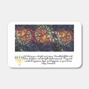 Hanukkah match box menorah , fire crackers