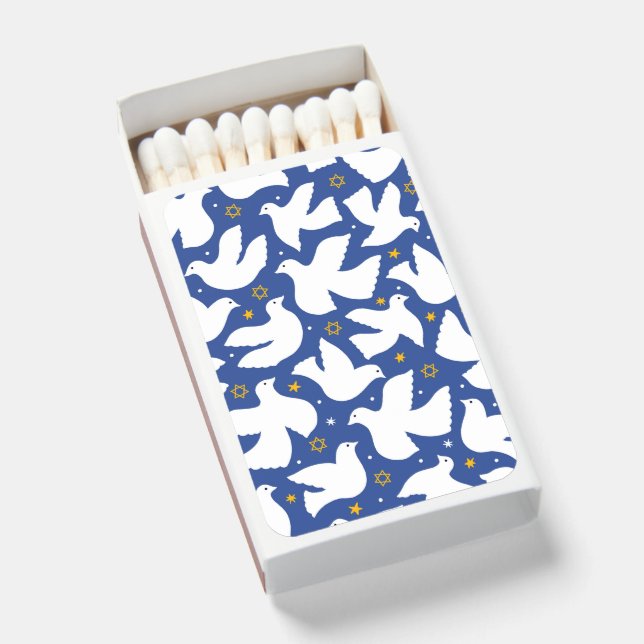 Hanukkah Matches Party Favor Chanukah Matchboxes (Front Open)