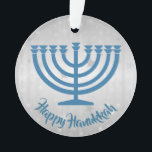 Hanukkah Menorah Acrylic Ornament<br><div class="desc">.Hanukkah Menorah Acrylic Ornament with customizable text</div>