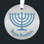 Hanukkah Menorah Acrylic Ornament<br><div class="desc">.Hanukkah Menorah Acrylic Ornament with customizable text</div>