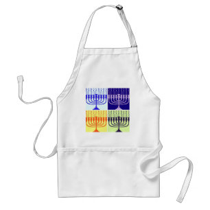 Hanukkah Menorah Adult Apron