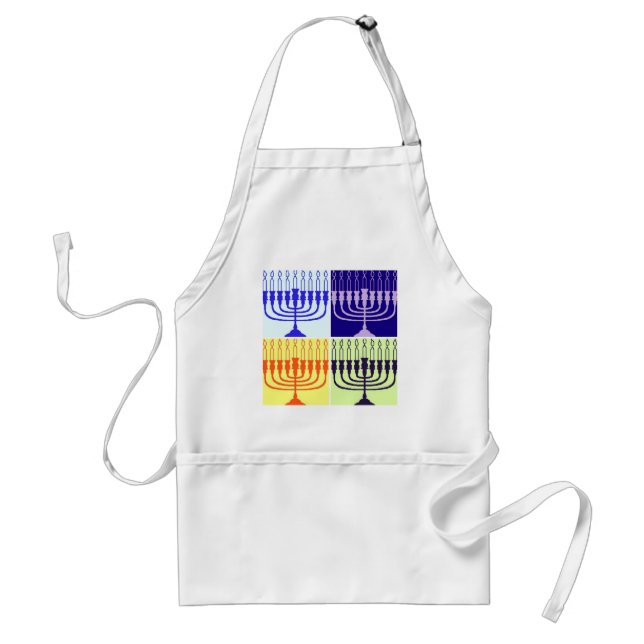Hanukkah Menorah Adult Apron (Front)