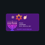 Hanukkah Menorah and Dreidels Label<br><div class="desc">Celebrate eight days and eight nights of the Festival of Lights with Hanukkah cards and gifts. The festival of lights is here. Light the menorah, play with the dreidel and feast on latkes and sufganiyots. Celebrate the spirit of Hanukkah with friends, family and loved ones by wishing them Happy Hanukkah....</div>