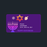 Hanukkah Menorah and Dreidels Label<br><div class="desc">Celebrate eight days and eight nights of the Festival of Lights with Hanukkah cards and gifts. The festival of lights is here. Light the menorah, play with the dreidel and feast on latkes and sufganiyots. Celebrate the spirit of Hanukkah with friends, family and loved ones by wishing them Happy Hanukkah....</div>