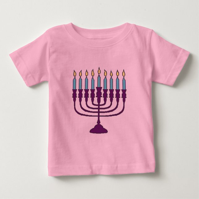Hanukkah Menorah Baby T-Shirt (Front)