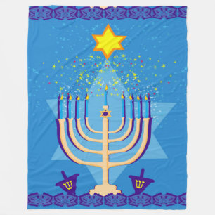 hanukkah menorah blanket