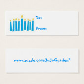 Hanukkah Menorah Candles Gift Tags (Front & Back)