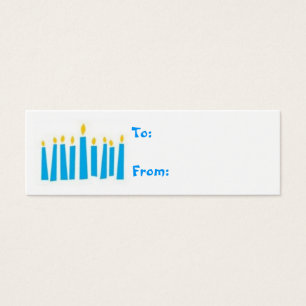 Hanukkah Menorah Candles Gift Tags