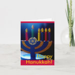 Hanukkah Menorah Card-Colors Holiday Card<br><div class="desc">This lovely card is perfect for celebrating Hanukkah.</div>