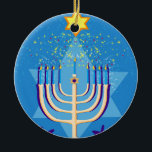 hanukkah menorah ceramic ornament<br><div class="desc">"hanukkah menorah ", "happy hanukkah", menorah, "star of david" , "chanukah jewish", Hanukkah, "jewish holidays"chanukah,  hannukah, chanukkah




channuka, channukah,  chanukkah, hannuka, hebrew, jew, ,  , judaism, menora, judaica, </div>