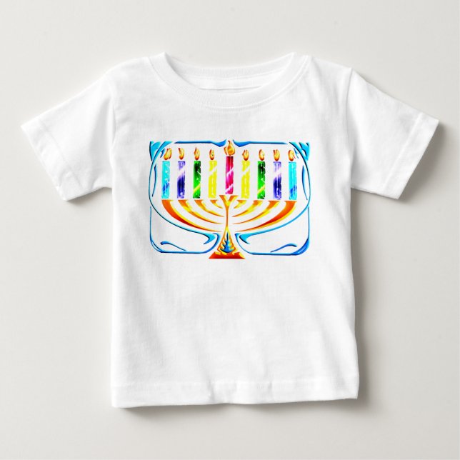 Hanukkah Menorah - Chanukah Menorah Baby T-Shirt (Front)