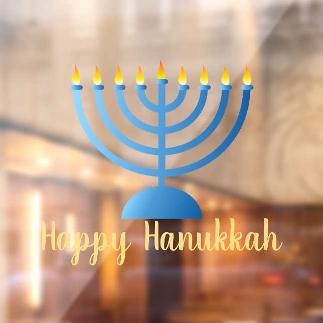 Hanukkah Menorah Design Window Cling (Sheet 2)