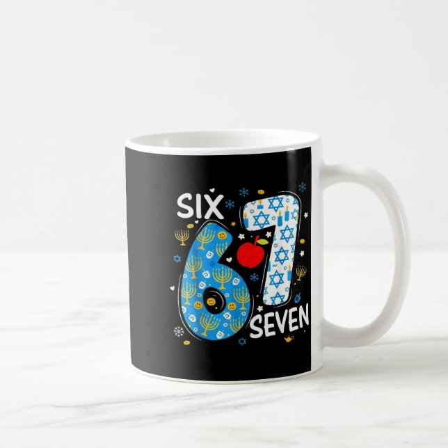 Hanukkah Menorah Dreidel 67 Festive Chanukah Six S Coffee Mug (Right)
