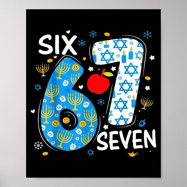 Hanukkah Menorah Dreidel 67 Festive Chanukah Six S Poster (Front)