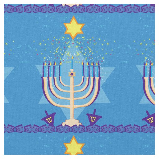 hanukkah menorah fabric