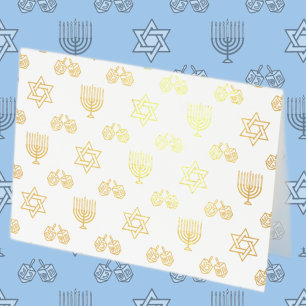 Hanukkah Menorah  Foil Card