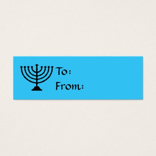 Hanukkah Menorah Gift Tags Business Card Templates