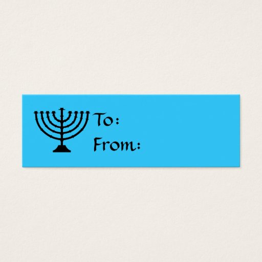 Customizable Hanukkah Menorah Gift Tags Business Card Templates