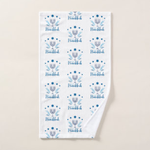 Hanukkah menorah hand towel