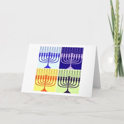 Hanukkah Menorah Holiday Card