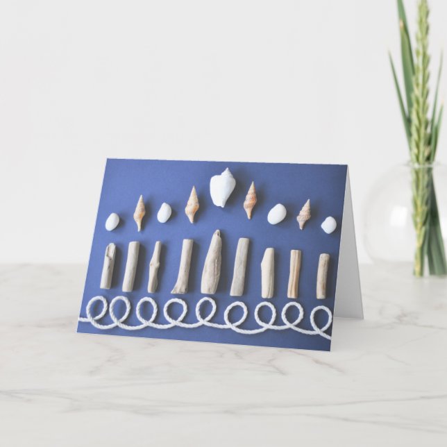 Hanukkah Menorah Holiday Card (Front)