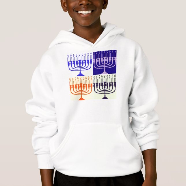 Hanukkah Menorah Hoodie (Front)