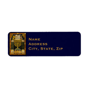 Hanukkah Menorah Label