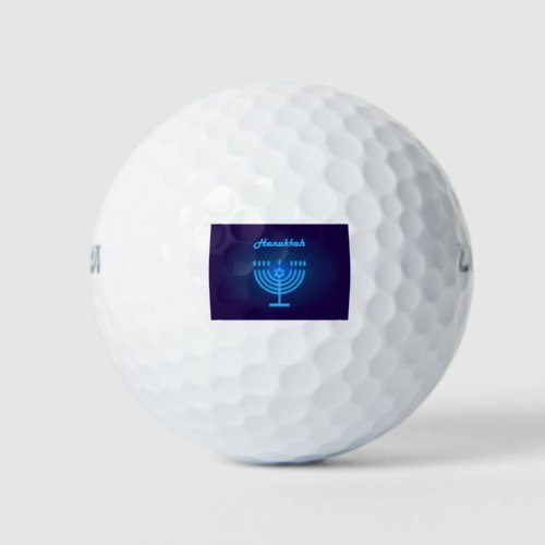 Hanukkah Menorah lights Festival decoration Golf Balls