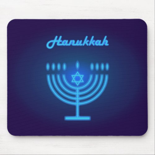 Hanukkah Menorah lights Festival decoration Mouse Pad