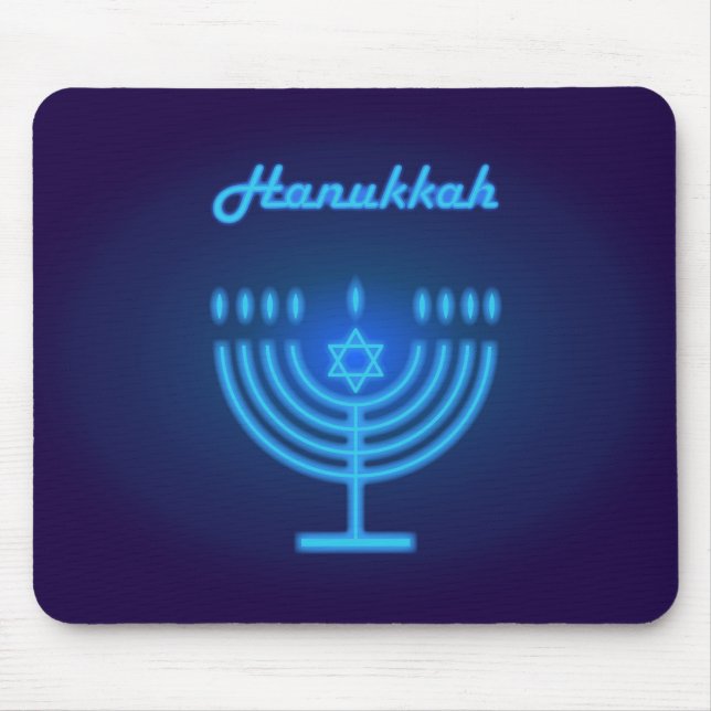 Hanukkah Menorah lights Festival decoration Mouse Pad (Front)