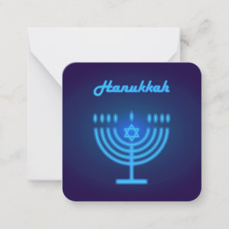 Hanukkah Menorah lights Festival decoration Note Card