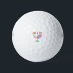 Hanukkah Menorah Lights Holiday symbol Golf Balls<br><div class="desc">Hanukkah Menorah Lights Holiday symbol. Hanukkah Colorful Modern Logo Decoration. Israel,  Jerusalem. Sofiartmedia Modern Design 2023 gifts Sports,  Toys & Games > Sports & Outdoor > Sports Equipment > Golf > Golf Balls</div>