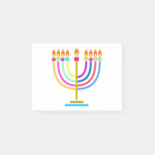 Hanukkah Menorah Lights Holiday symbol Post-it Notes