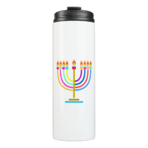 Hanukkah Menorah Lights Holiday symbol Thermal Tumbler