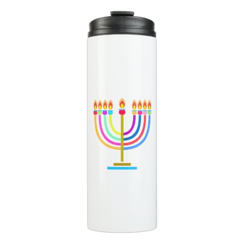 Hanukkah Menorah Lights Holiday symbol Thermal Tumbler