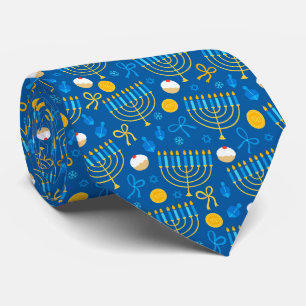 Hanukkah Menorah Neck Tie