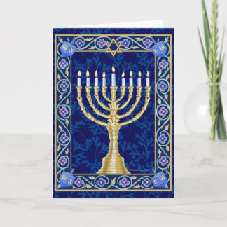 Hanukkah Menorah Notecard