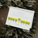 Hanukkah Menorah Olives | Gray Group Holiday Card<br><div class="desc">Celebrate the Festival of Lights with a smile! This Hanukkah card features a group of fun-loving olives who light up together to form a menorah, with the playful message “Happy Hanukkah from olive us.” Perfect for families, friends, organizations, or businesses — and available with a logo template for an extra...</div>