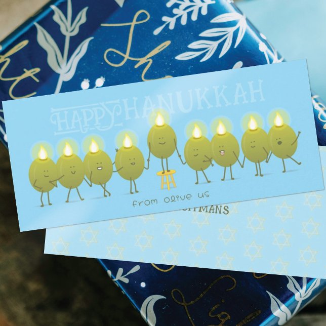 Hanukkah Menorah Olives | Group Greeting Card (Creator Uploaded)