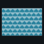 Hanukkah Menorah Pattern in Teal and White Wrapping Paper Sheets<br><div class="desc">Tasteful,  modern,  simple,  clean Hanukkah Chanukah Menorah / Chanukiah pattern in teal blue and white. Coordinating gift wrapping sheets for an elegant festival of lights. Perfect for the Jewish holidays.</div>