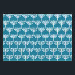 Hanukkah Menorah Pattern in Teal and White Wrapping Paper Sheets<br><div class="desc">Tasteful,  modern,  simple,  clean Hanukkah Chanukah Menorah / Chanukiah pattern in teal blue and white. Coordinating gift wrapping sheets for an elegant festival of lights. Perfect for the Jewish holidays.</div>