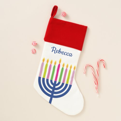 Hanukkah  Menorah personalized Christmas Stocking