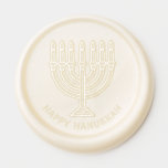 Hanukkah Menorah Personalized Wax Seal Sticker<br><div class="desc">Personalize with your text.</div>