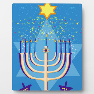 hanukkah menorah plaque