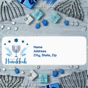 Hanukkah Menorah star Label