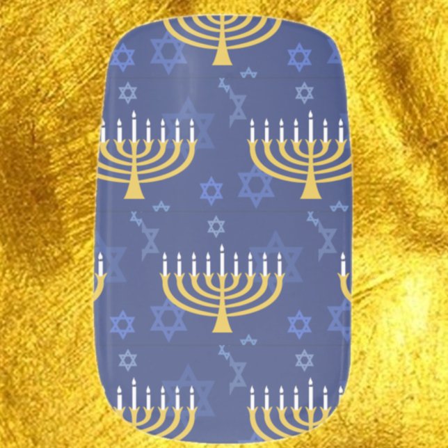 Hanukkah Menorah Star Minx Nail Art Decals (Creator Uploaded)